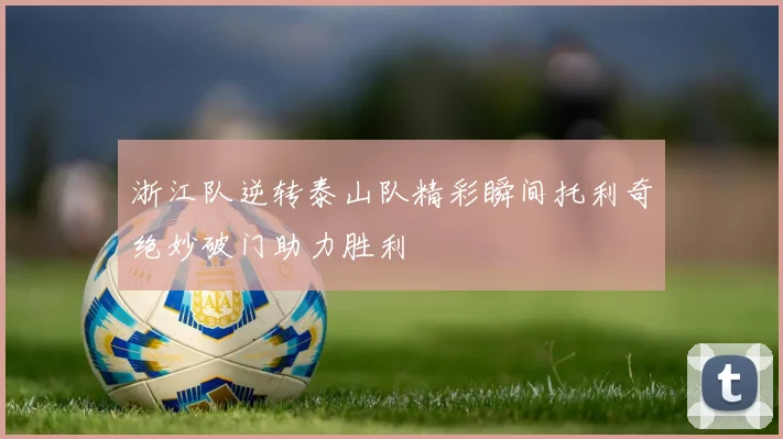 浙江队逆转泰山队精彩瞬间托利奇绝妙破门助力胜利
